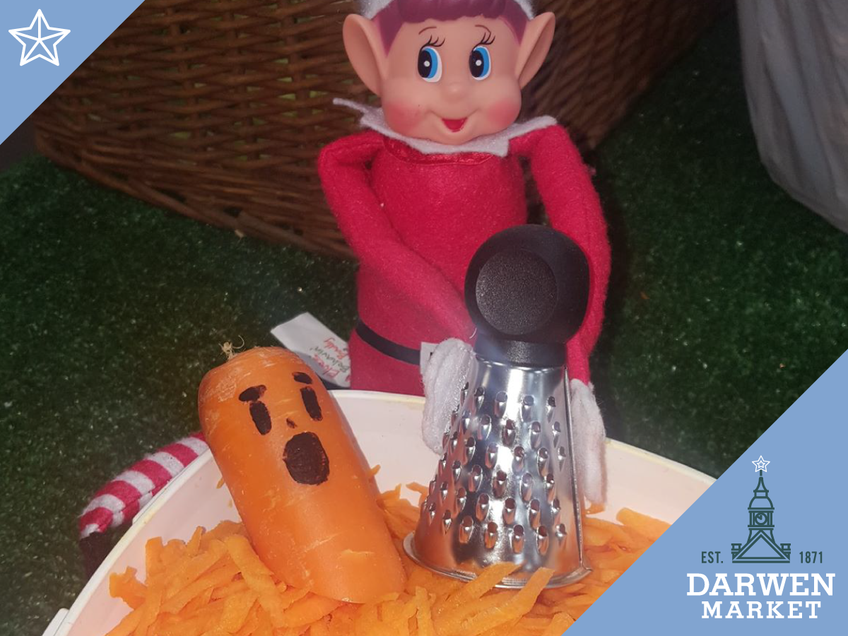 Darwen Market gets a Christmas Visitor