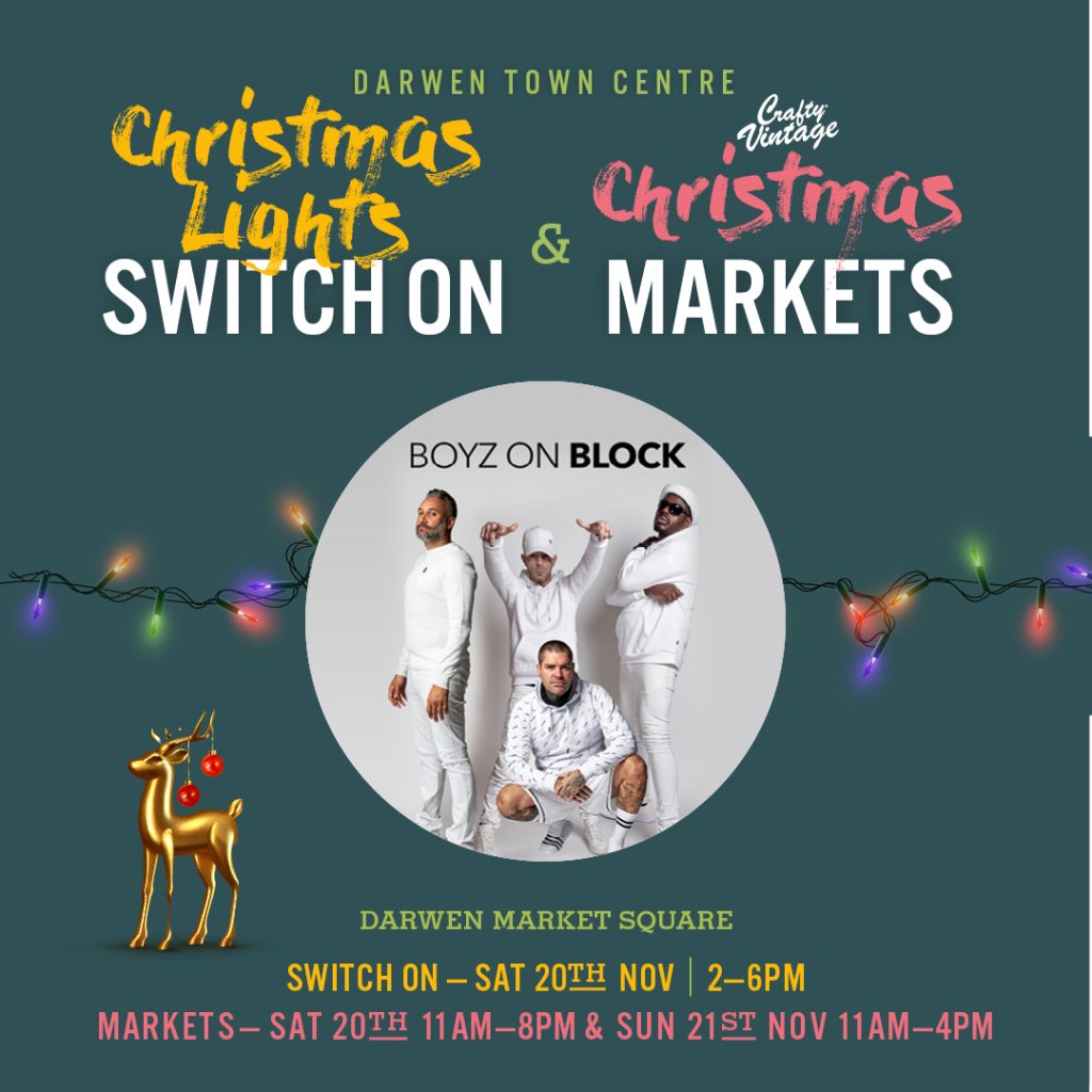 Boyz On Block are headlining a weekend of festive cheer in Darwen!