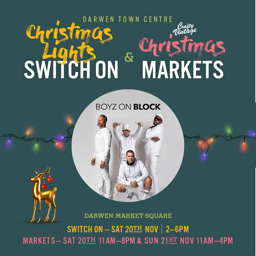 Boyz On Block are headlining a weekend of festive cheer in Darwen!