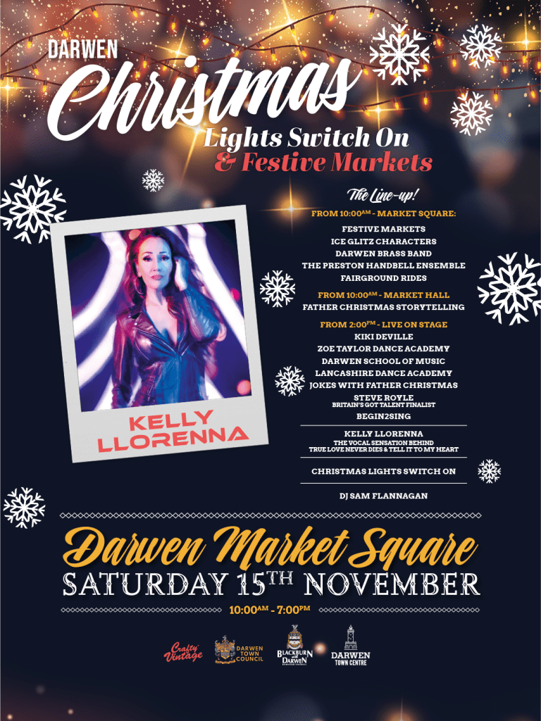 Full festive line-up revealed for Darwen’s dazzling Christmas lights switch-on 2025!